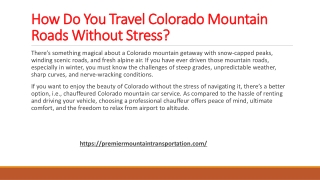 Mastering the Mountains: Stress-Free Travel Tips for Colorado’s Scenic Roads