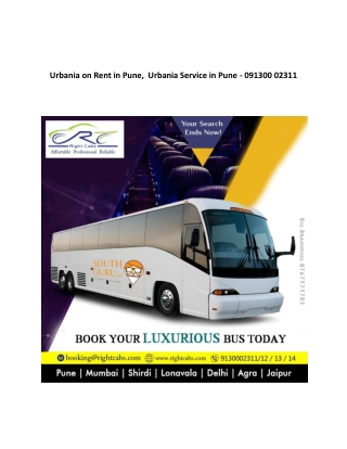 Urbania on Rent in Pune, Urbania Service in Pune - 091300 02311