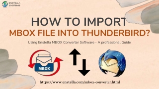 How to import mbox file into Thunderbird
