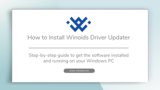 How to Install Winoids Driver Updater