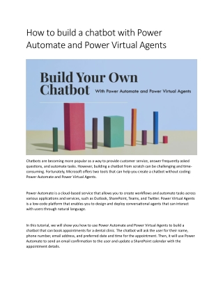 How to build a chatbot with Power Automate and Power Virtual Agents