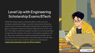 Level Up with Engineering Scholarship Exams BTech