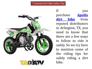 7 Essential Dirt Bike Safety Tips