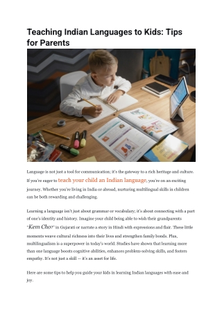 Teaching Indian Languages to Kids_ Tips for Parents
