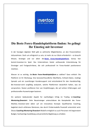 Strategien für erfolgreiche Trader | Investoor