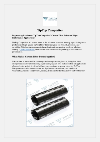 Carbon Fiber Tubes
