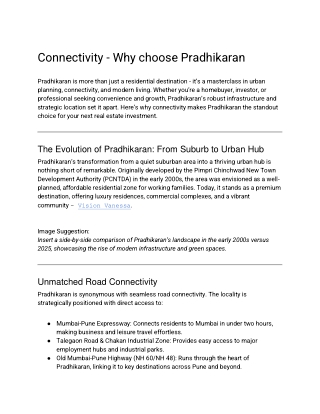 Connectivity - Why choose Pradhikaran