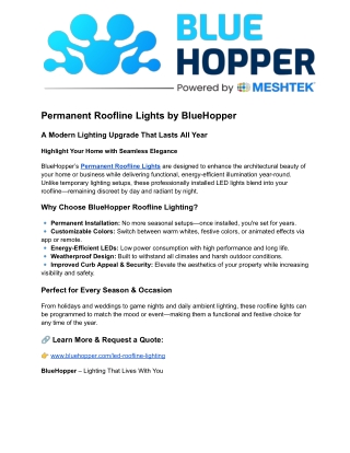 Permanent Roofline Lights by BlueHopper