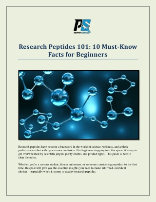 Research Peptides 101 - 10 Must-Know Facts for Beginners