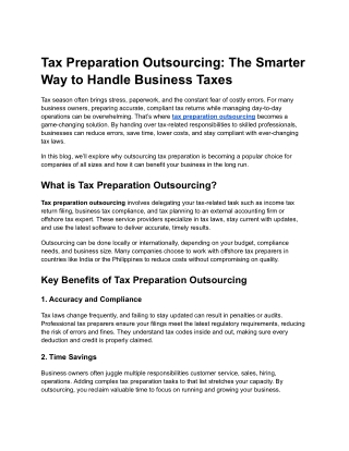 Tax Preparation Outsourcing_ The Smarter Way to Handle Business Taxes