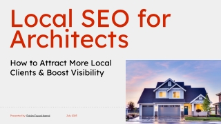Local SEO for Architects