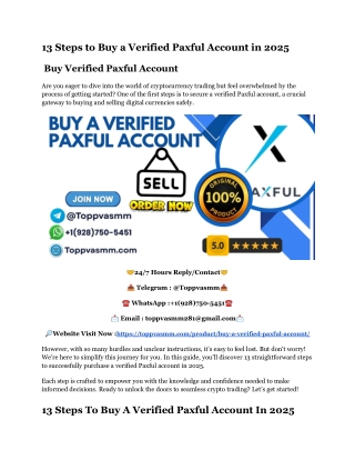 13 Steps to Buy a Verified Paxful Account in 2025