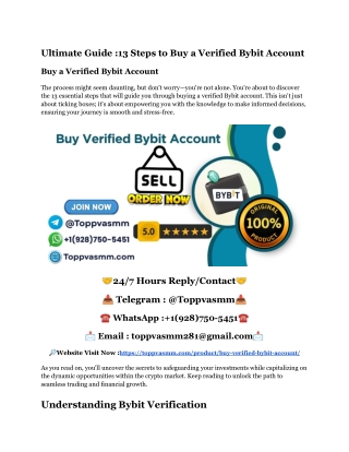 Ultimate Guide _13 Steps to Buy a Verified Bybit Account