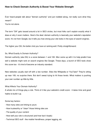 Domain Authority Tips for Stronger SEO