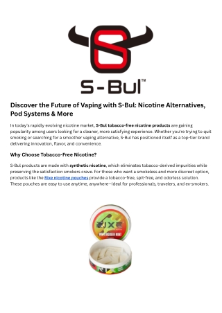 Where to buy S-Bul vapes