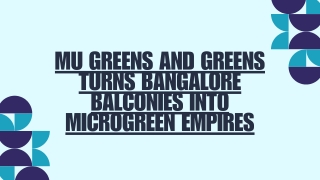 Microgreens Bangalore