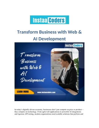 Transform Business with Web & AI Development