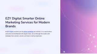 Boost Your Business with EZY Digital's Online Marketing Expertise