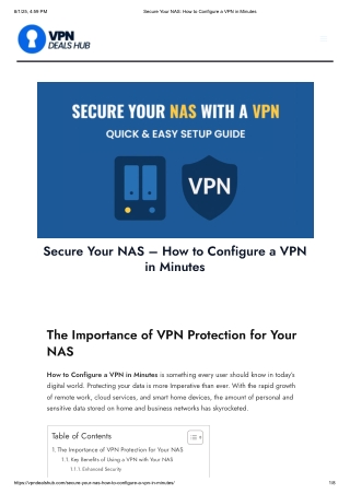How to Use a VPN for NAS Security – Step-by-Step Configuration Guide