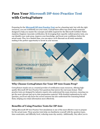 Microsoft DP-600 Practice Test