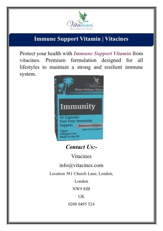 Immune Support Vitamin | Vitacines