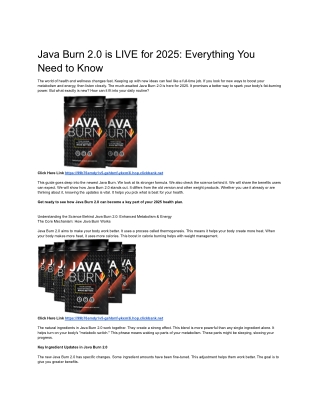 Java Burn 2.0 is LIVE for 2025: Everything You Need to Know
