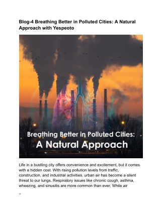 Breathing Better in Polluted Cities: A Natural Approach with Yespeoto