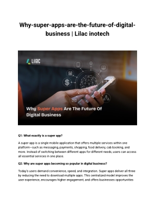 Why super apps are the future of digital business