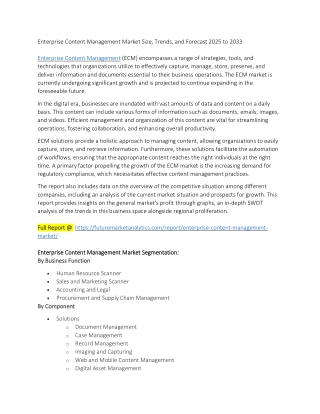 Future of Enterprise Content Management Market: Key Drivers & Insights