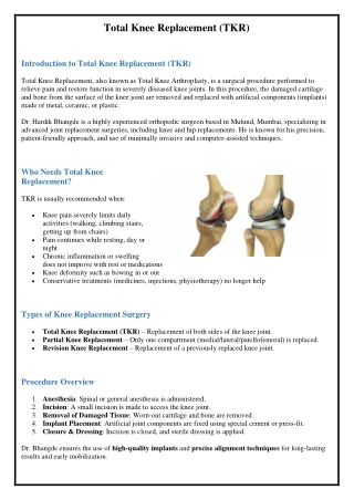 Total Knee Replacement