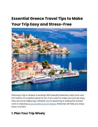 Essential Greece Travel Tips to Make Your Trip Easy and Stress-Free