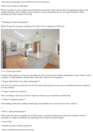 Easy Shower Remodels That Can Be Done Over the Weekend