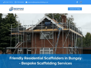 Friendly Residential Scaffolders in Bungay - Bespoke Scaffolding Services