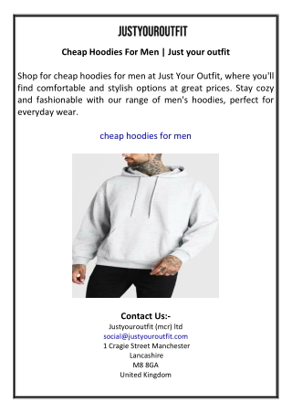 Cheap Hoodies For Men  Just your outfit