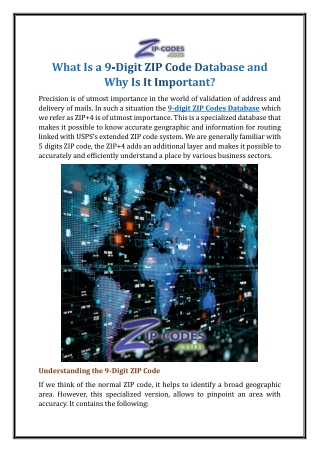 What Is a 9-Digit ZIP Code Database and Why Is It Important