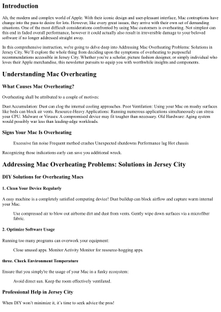 Addressing Mac Overheating Problems: Solutions in Jersey City