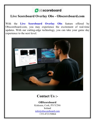 Live Scoreboard Overlay Obs - Obscoreboard.com