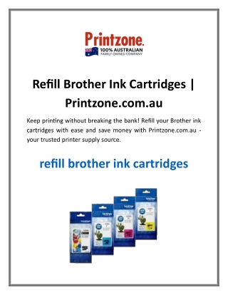Refill Brother Ink Cartridges