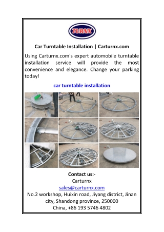 Car Turntable Installation Carturnx.com