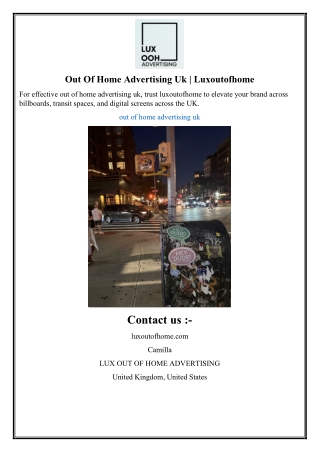 Sidewalk Advertising Miami, New York | Luxoutofhome