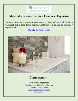 Materiales de construcción - Comercial Espiñeiro