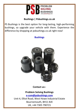 Bushings  Psbushings.co.uk