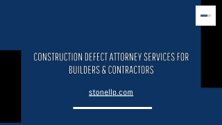 Expert Construction Defect Attorney Services for Builders & Contractors