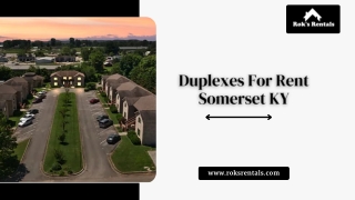 Duplexes For Rent Somerset KY