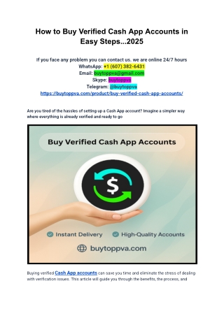 How to Buy Verified Cash App Accounts in Easy Steps...2025