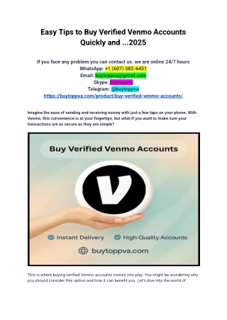 Buy Verified Venmo Accounts