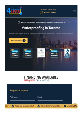Waterproofing Services in Toronto