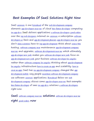 Best Examples Of SaaS Solutions Right Now