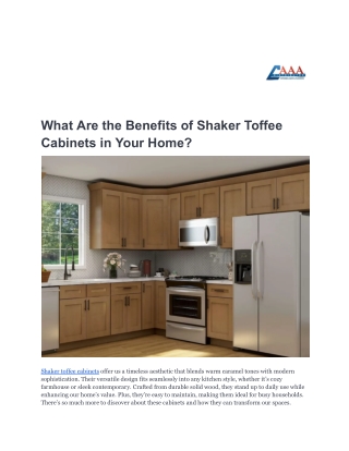 What Are the Benefits of Shaker Toffee Cabinets in Your Home_