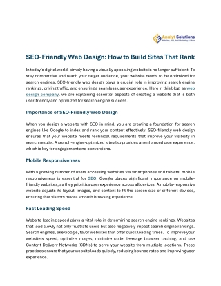 SEO-Friendly Web Design How to Build Sites That Rank